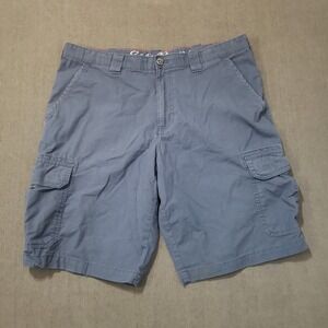 Eddie Bauer Cargo Shorts Mens Size 36 Blue Cotton